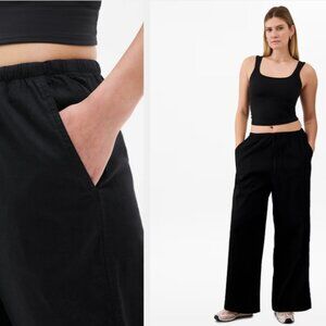 Petite Paradise Mid Rise Wide Leg Pant - Black (L)